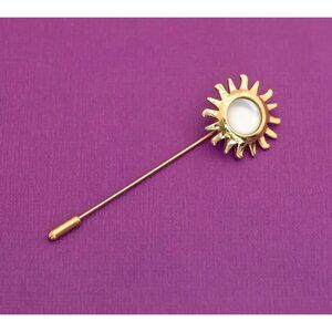 Vintage Mid Century Sun Gold Tone Stick Pin by Avon - Q10